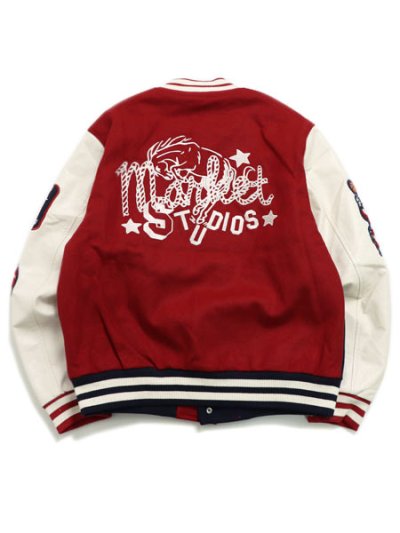 画像2: 【送料無料】MARKET MARKET OLD WEST VARSITY JACKET NAVY/SALSA