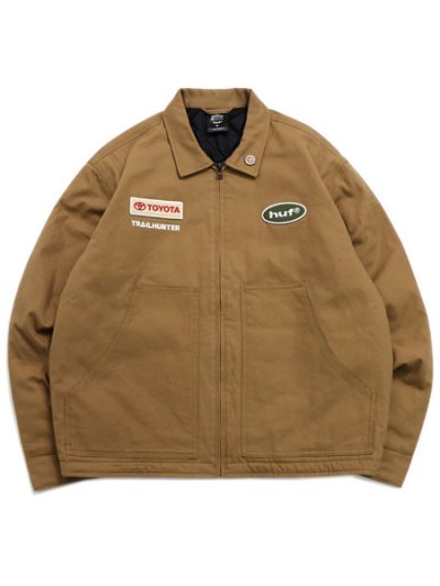 画像1: 【送料無料】HUF TOYOTA TRAILHUNTER WORK JACKET BROWN