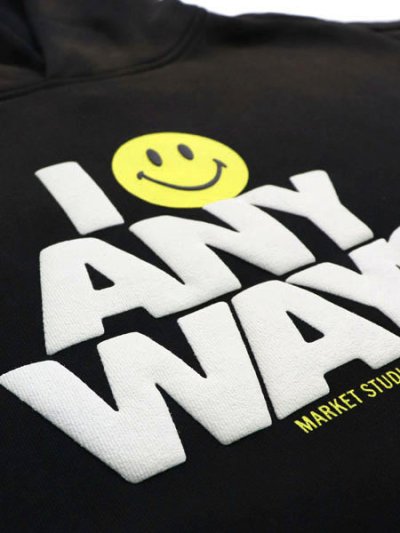 画像3: 【送料無料】MARKET SMILEY SMILE ANYWAYS HOODIE PIRATE BLACK