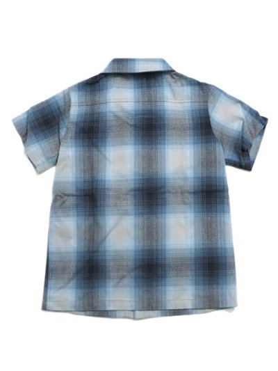 画像2: 【KIDS】CALTOP KIDS FL PLAID S/S SHIRT SKY BLUE/GREY