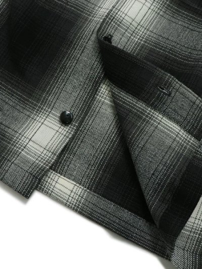 画像4: 【KIDS】CALTOP KIDS FL PLAID S/S SHIRT BLACK/IVORY