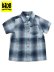 画像1: 【KIDS】CALTOP KIDS FL PLAID S/S SHIRT SKY BLUE/GREY (1)