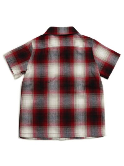 画像2: 【KIDS】CALTOP KIDS FL PLAID S/S SHIRT RED/WHITE