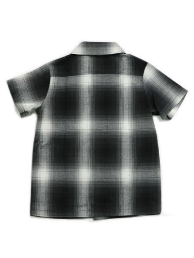 画像2: 【KIDS】CALTOP KIDS FL PLAID S/S SHIRT BLACK/IVORY