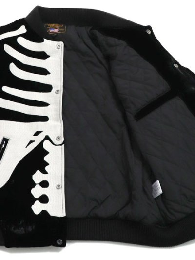 画像6: 【送料無料】VANSON VELOURS JACKET BLACK/WHITE