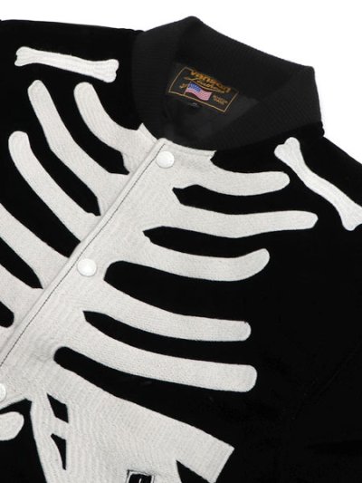 画像3: 【送料無料】VANSON VELOURS JACKET BLACK/WHITE