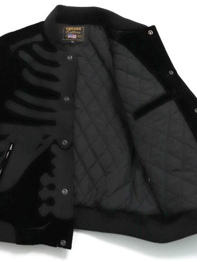 画像6: 【送料無料】VANSON VELOURS JACKET BLACK/BLACK