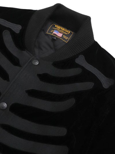 画像3: 【送料無料】VANSON VELOURS JACKET BLACK/BLACK