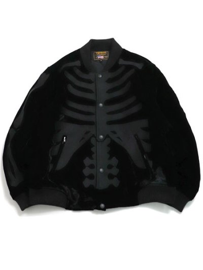 画像1: 【送料無料】VANSON VELOURS JACKET BLACK/BLACK