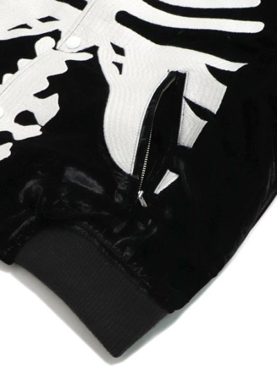 画像4: 【送料無料】VANSON VELOURS JACKET BLACK/WHITE