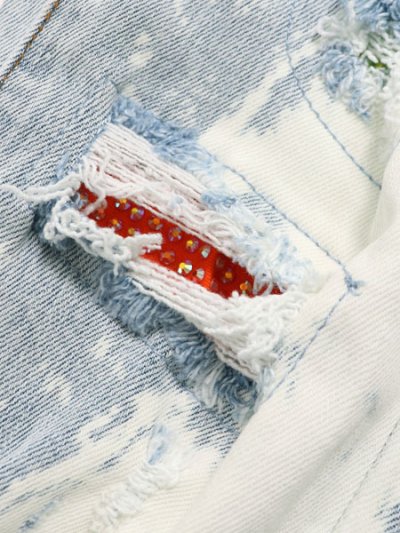 画像7: 【送料無料】mnml X409 RHINESTONE SKINNY DENIM BLUE