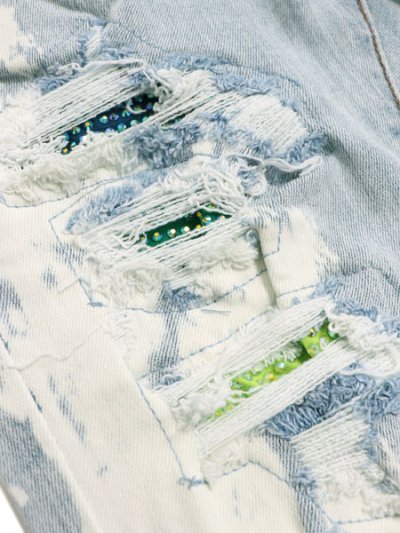 画像6: 【送料無料】mnml X409 RHINESTONE SKINNY DENIM BLUE