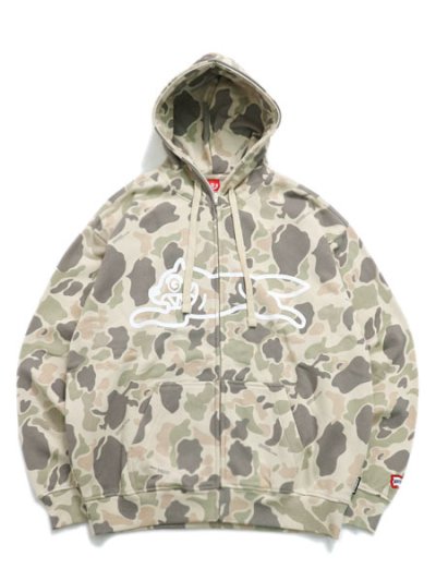 画像1: 【送料無料】ICECREAM DUCK ZIP FRONT HOODIE CAMO