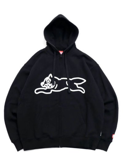 画像1: 【送料無料】ICECREAM ZIPPY ZIP FRONT HOODIE BLACK