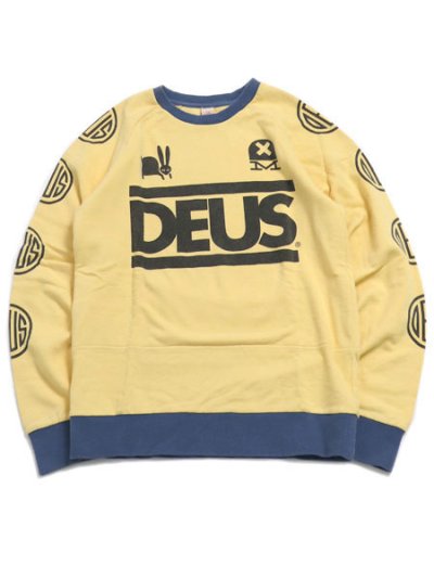 画像1: 【MEGA SALE】DEUS TRAVIS CREW-YELLOW/BLUE