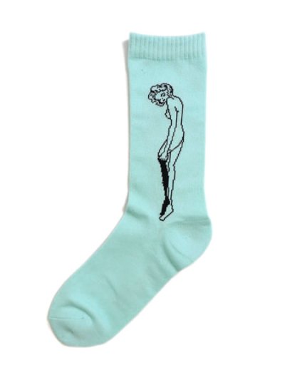 画像1: WHIMSY SOCKS CATHIE SOCKS LIGHT BLUE