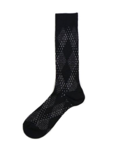 画像1: WHIMSY SOCKS BIG ARGYLE SOCKS BLACK