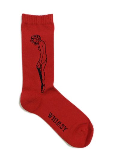 画像2: WHIMSY SOCKS CATHIE SOCKS RED