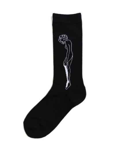 画像1: WHIMSY SOCKS CATHIE SOCKS BLACK