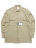 DICKIES L/S WORK SHIRT-MILITARY KHAKI