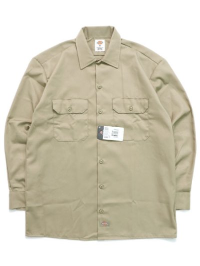 画像1: DICKIES L/S WORK SHIRT-MILITARY KHAKI