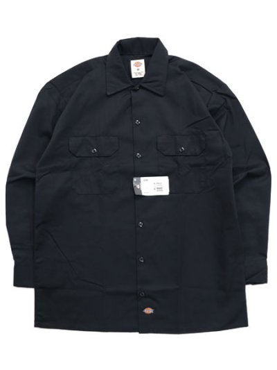 画像1: DICKIES L/S WORK SHIRT-BLACK