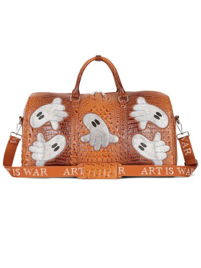 画像1: 【送料無料】WNTD APPAREL ALLIGATOR GHOST GEM DUFFLE BAG CHOC GATOR