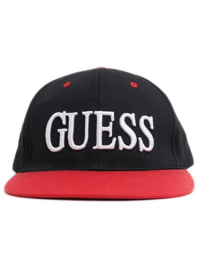 画像2: 【MEGA SALE】GUESS LOGO CAP-BLK/RED