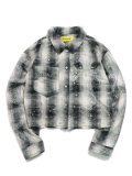 【送料無料】GUAPI WMNS CLOUD GREY CROPPED FLANNEL JACKET