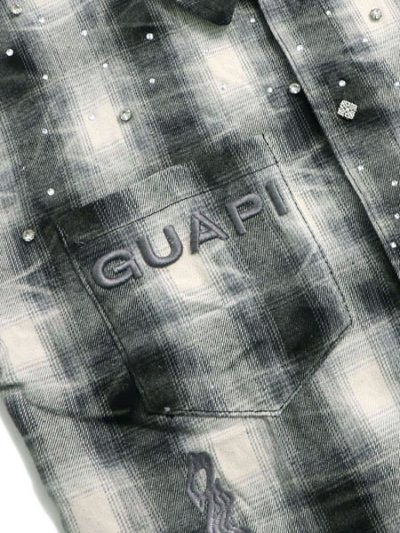 画像3: 【送料無料】GUAPI CLOUD GREY CROSS FLANNEL JACKET