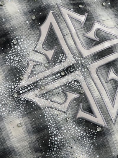 画像5: 【送料無料】GUAPI WMNS CLOUD GREY CROPPED FLANNEL JACKET