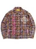 【送料無料】GUAPI BLUSH PINK RHINESTONE FLANNEL JACKET