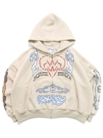 画像1: 【送料無料】WNTD APPAREL BLU BOY SKETCH ZIP HOODIE