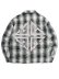 画像2: 【送料無料】GUAPI CLOUD GREY CROSS FLANNEL JACKET (2)