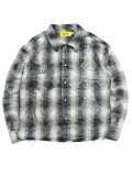 【送料無料】GUAPI CLOUD GREY CROSS FLANNEL JACKET