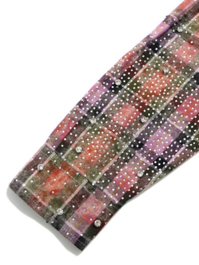 画像9: 【送料無料】GUAPI BLUSH PINK RHINESTONE FLANNEL JACKET