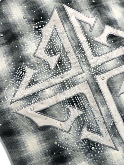 画像5: 【送料無料】GUAPI CLOUD GREY CROSS FLANNEL JACKET