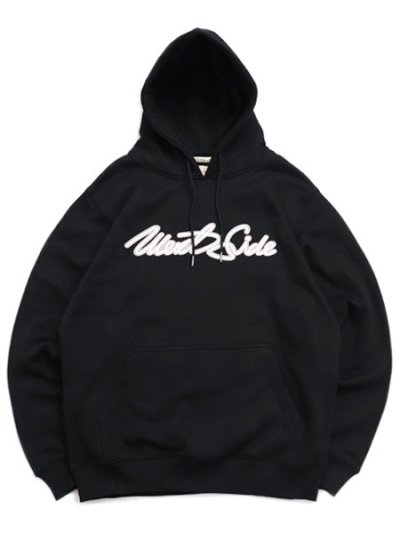 画像1: 【送料無料】WEST WEAR WS EMBROIDERY LOGO HOODIE BLACK