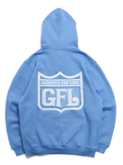 画像2: 【送料無料】WEST WEAR GFL EMBROIDERY LOGO HOODIE SAXE BLUE
