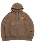 【送料無料】INTERBREED WIP FADED ZIP HOODIE FADE BROWN
