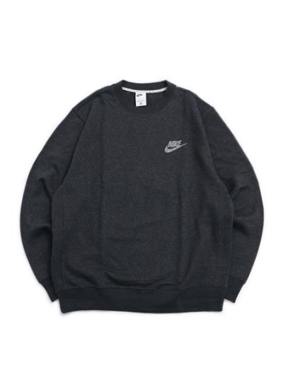 画像1: 【MEGA SALE】NIKE REVIVAL FLEECE CREW C-BLACK/WHITE