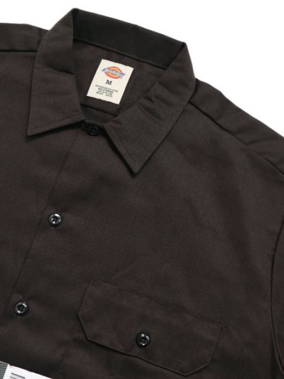 画像3: DICKIES S/S WORK SHIRT-DARK BROWN