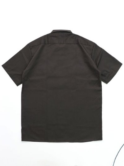 画像2: DICKIES S/S WORK SHIRT-DARK BROWN