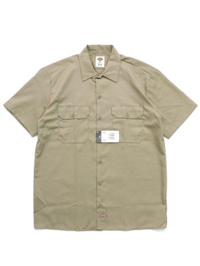 画像1: DICKIES S/S WORK SHIRT-MILITARY KHAKI
