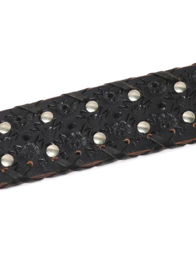 画像3: 【MEGA SALE】TITO LEATHER BELT HAND TOOLING