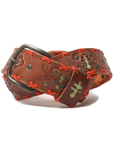 画像1: 【MEGA SALE】TITO LEATHER BELT CROSS