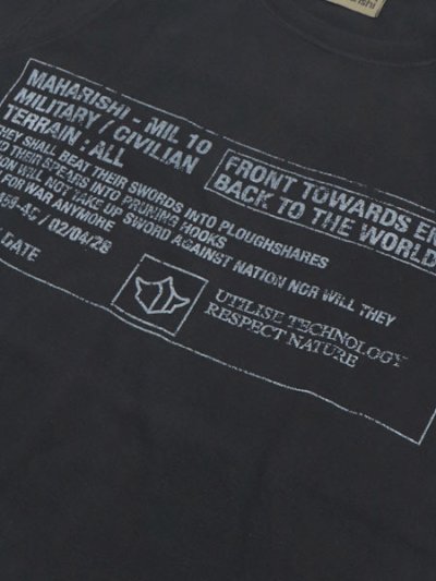 画像3: 【MEGA SALE】MAHARISHI MSU MILITARY TEE-BLACK