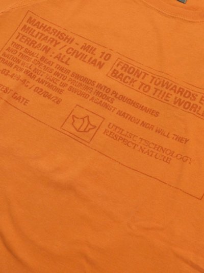画像3: 【MEGA SALE】MAHARISHI MSU MILITARY TEE-ORANGE