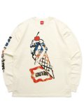 【送料無料】ICECREAM CONE MAN LS TEE WHITE