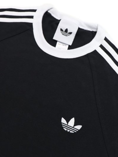 画像3: ADIDAS 3-STRIPES L/S TEE-BLACK